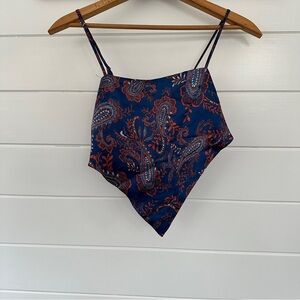 Paisley Print Blue and Red Camisole